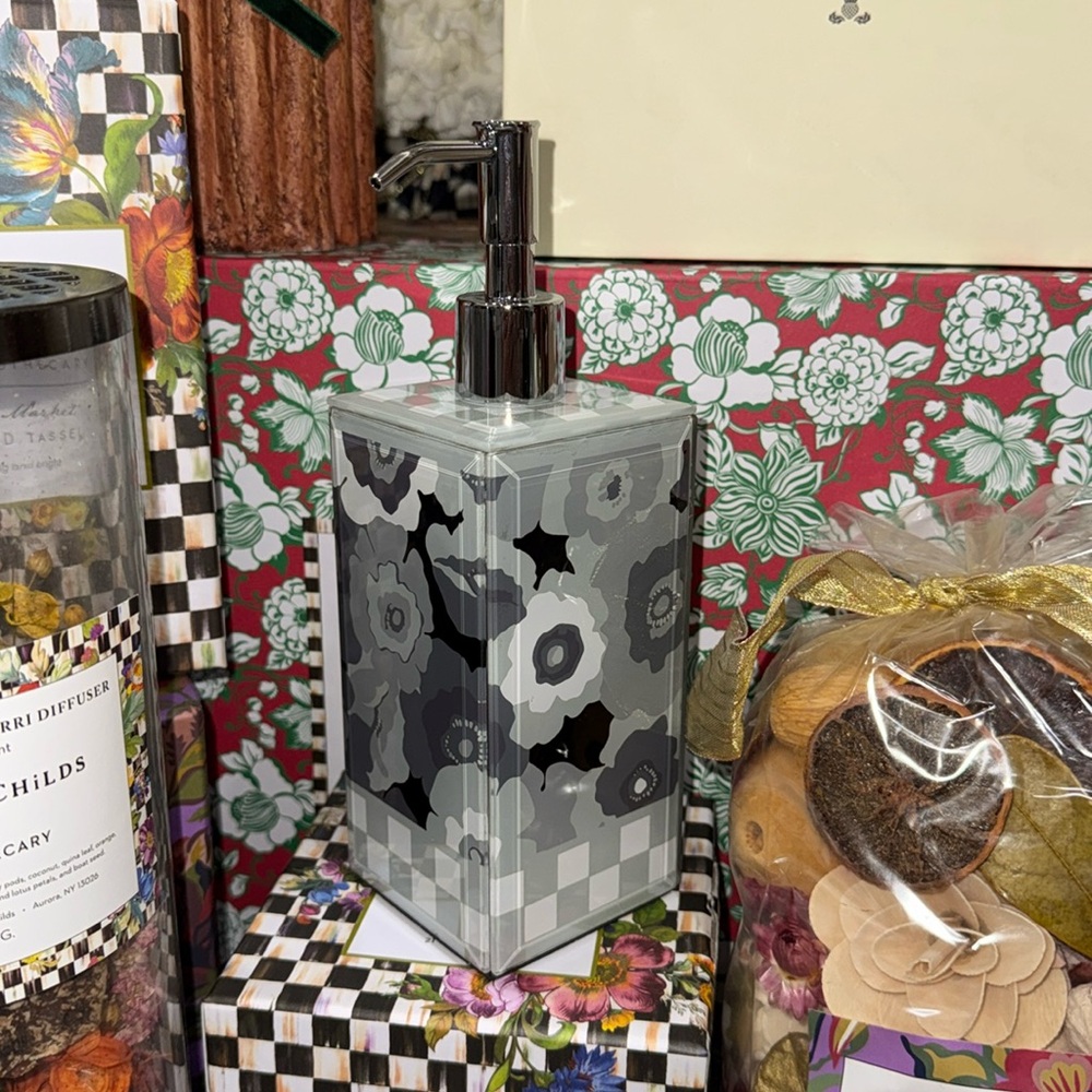 Mackenzie Childs Always Flowers Soap Dispenser